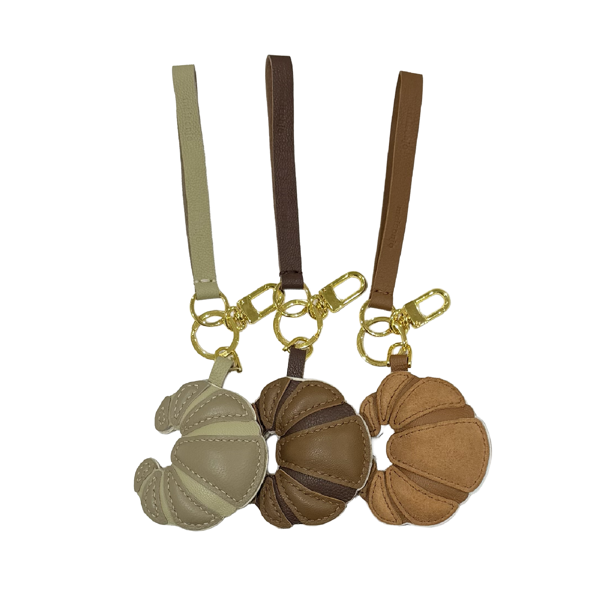 'Boulangerie' Croissant Leather Bag Charm & Keyring