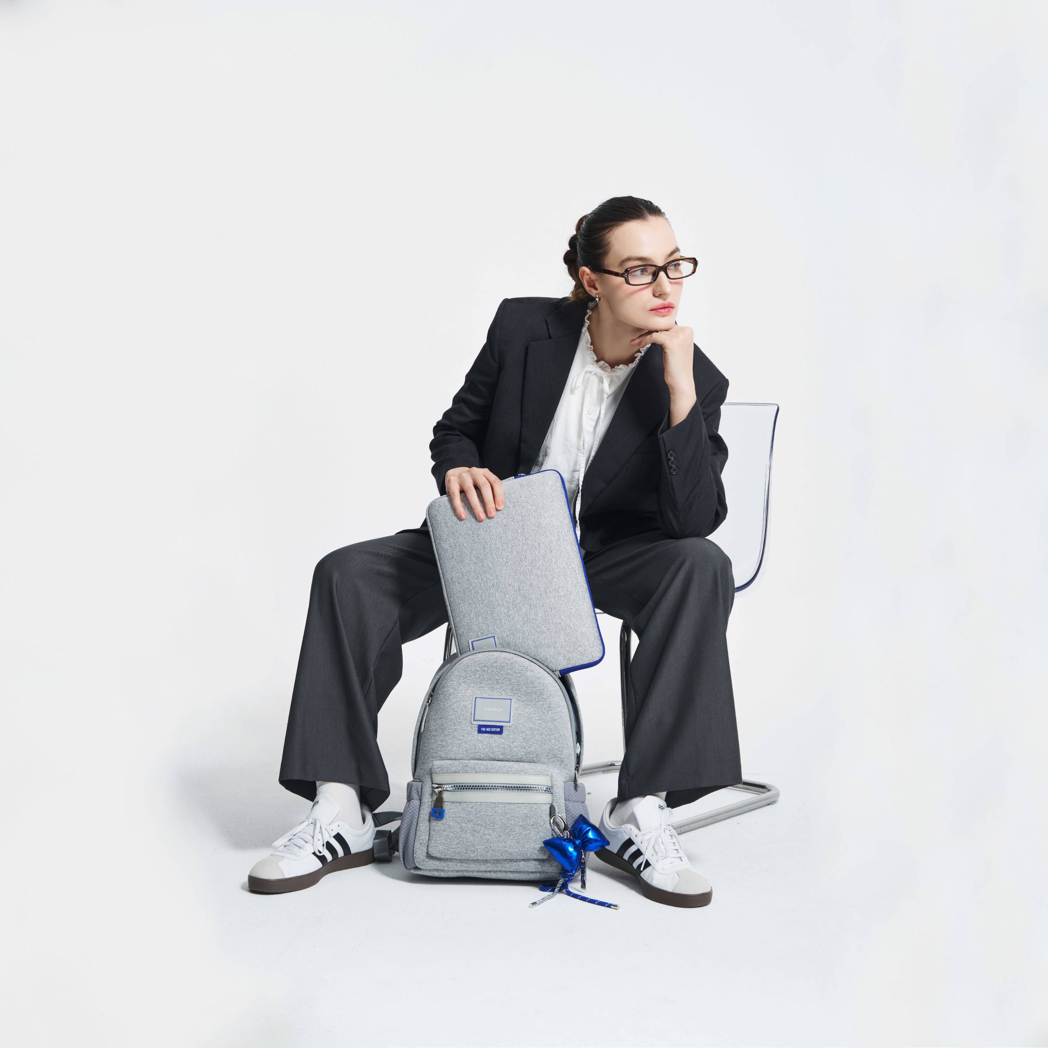 'My Petite' backpack set in Grey