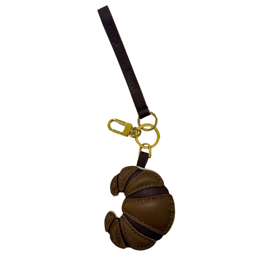 'Boulangerie' Croissant Leather Bag Charm & Keyring