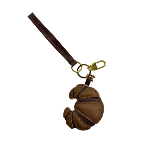 'Boulangerie' Croissant Leather Bag Charm & Keyring