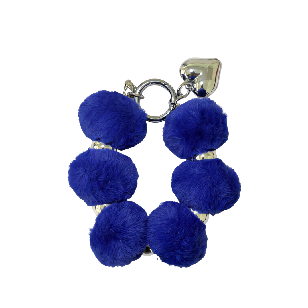 'Pom Pom Chaplet' Faux Fur Bag Charm