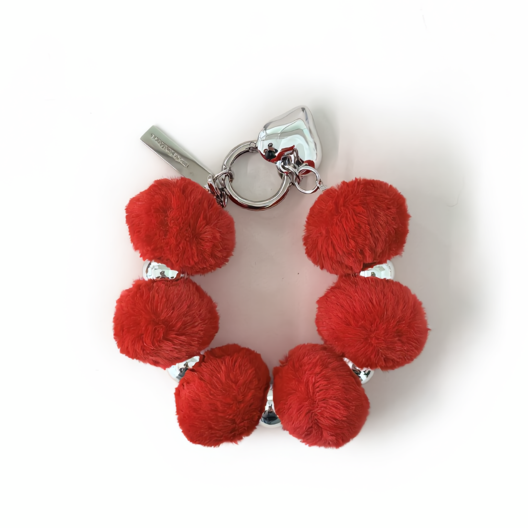 'Pom Pom Chaplet' Faux Fur Bag Charm