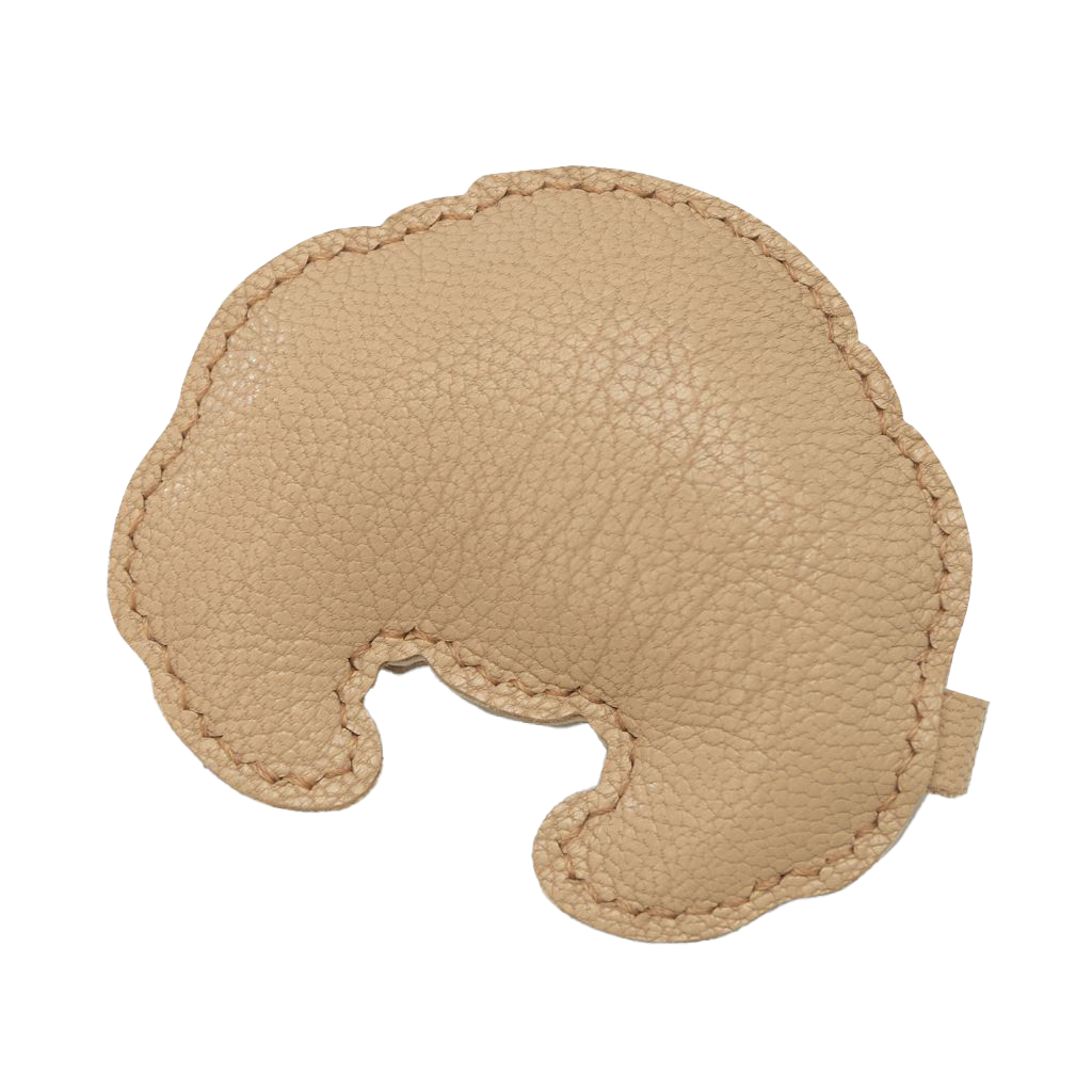 CHARM DE SAC CROISSANT EN CUIR FAIT MAIN